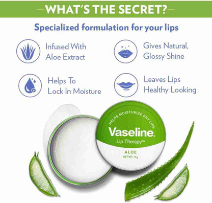 Vaseline Lip Therapy Aloe 20g - Zin Beauty Shop - Zine Beauty Shop