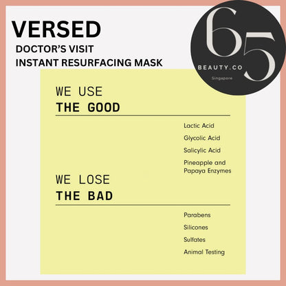 Versed Doctor's Visit Instant Resurfacing Mask 50ml - Zin Beauty Shop - Zine Beauty Shop